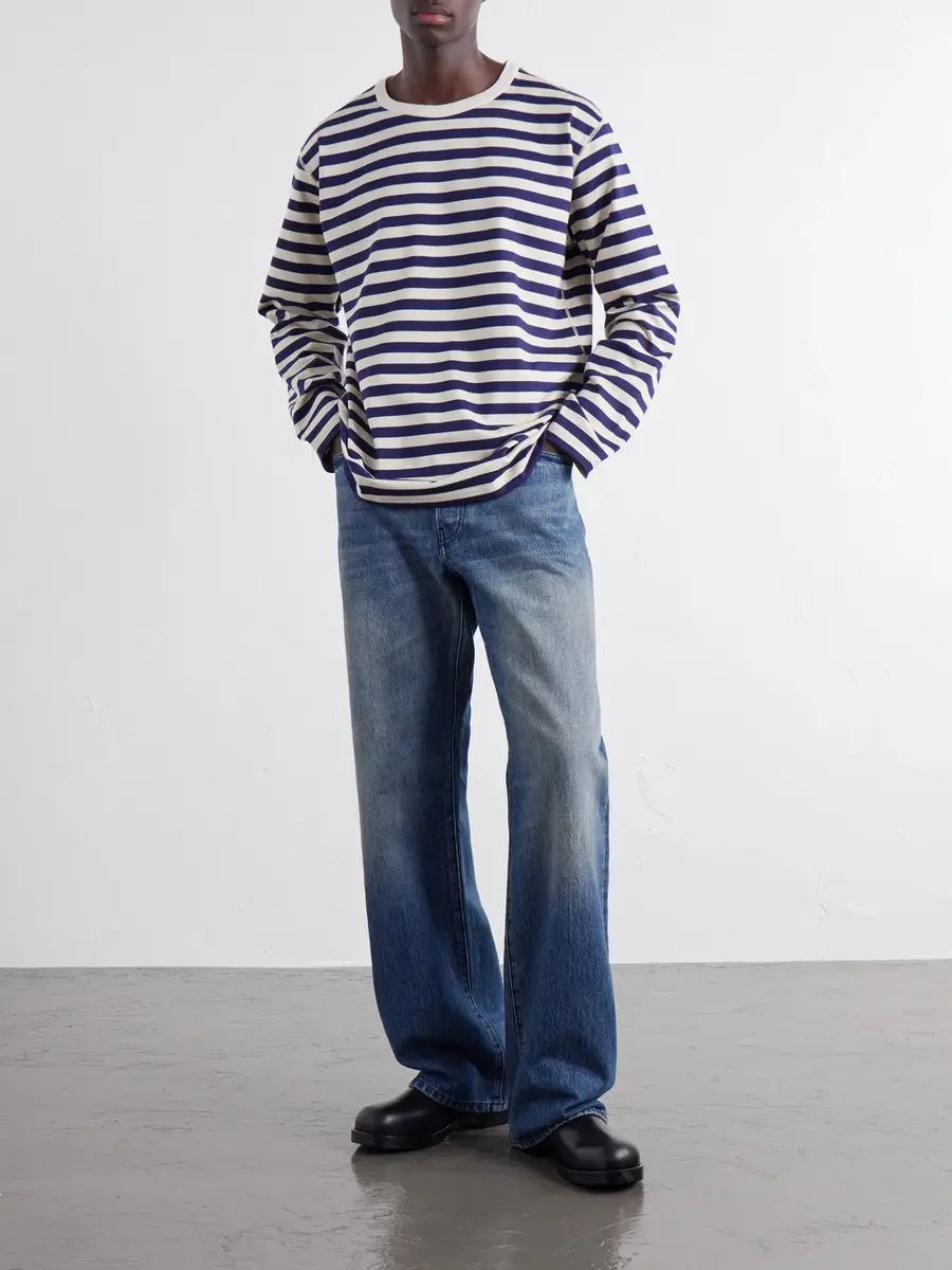 Junya Watanabe Striped Cotton-Jersey T-Shirt - Men | Thumbnail 2