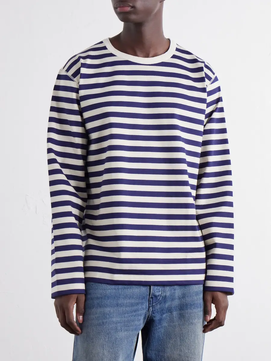 Junya Watanabe Striped Cotton-Jersey T-Shirt - Men | Thumbnail 3