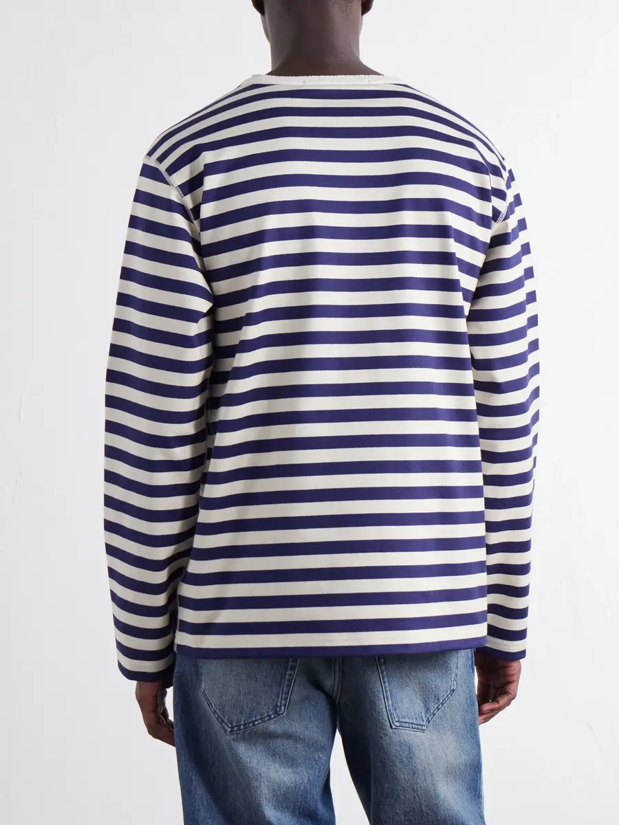 Junya Watanabe Striped Cotton-Jersey T-Shirt - Men | Thumbnail 4