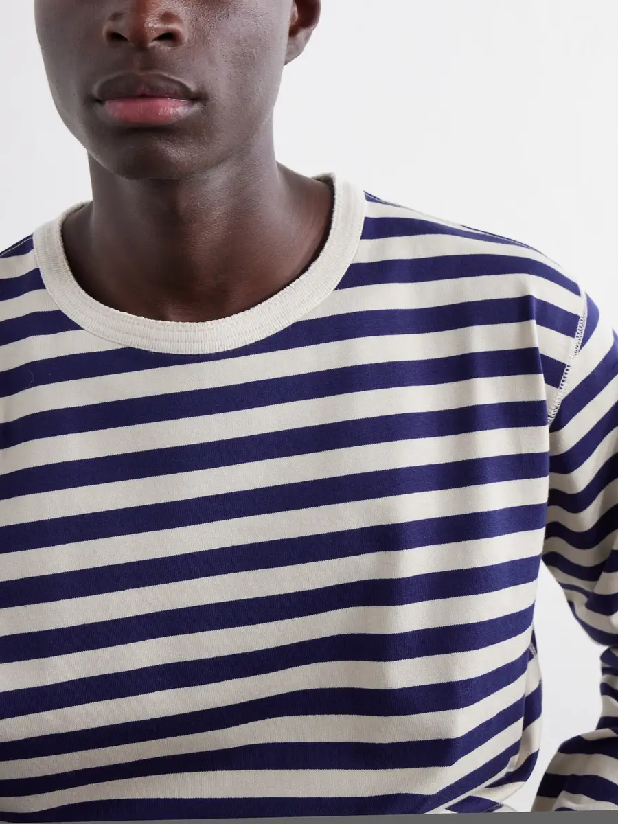 Junya Watanabe Striped Cotton-Jersey T-Shirt - Men | Thumbnail 5