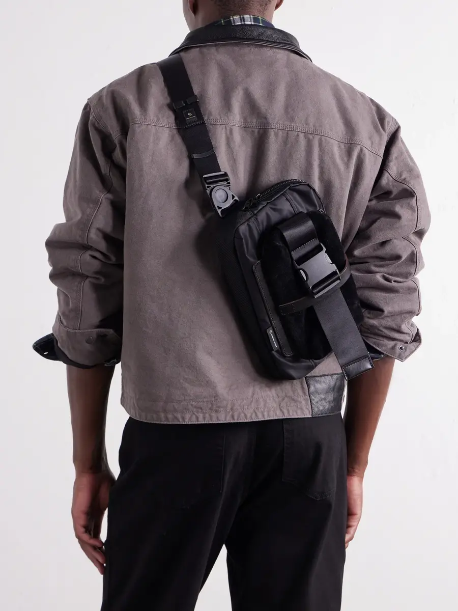 Master-Piece Sling Suede and Leather-Trimmed Nylon-Twill Messenger Bag - Men | Thumbnail 3 Master-Piece Sling Suede and Leather-Trimmed Nylon-Twill Messenger Bag - Men | Thumbnail 3