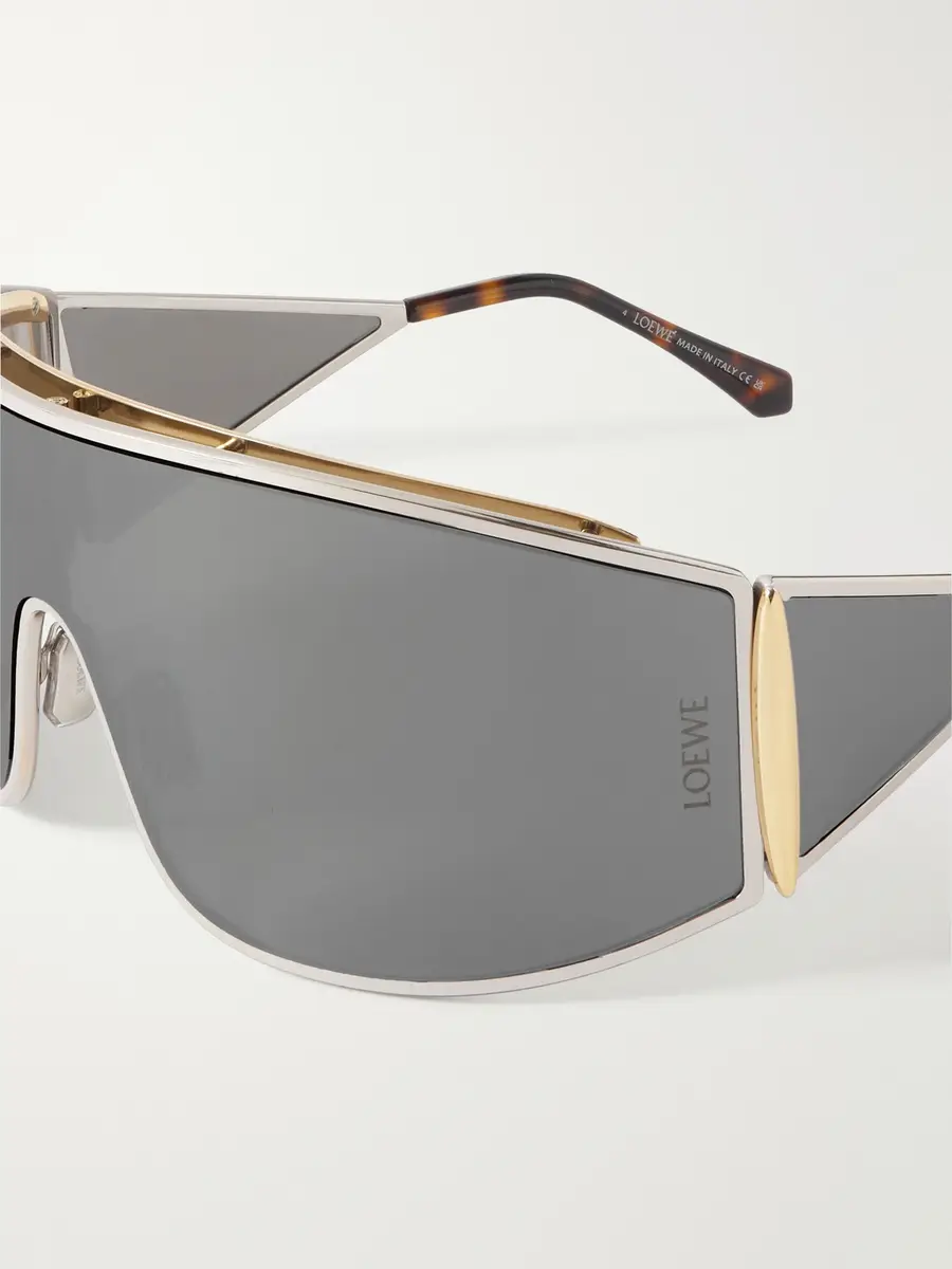 Loewe Speed Mask Aviator-Style Two-Tone Metal Sunglasses - Men | Thumbnail 3 Loewe Speed Mask Aviator-Style Two-Tone Metal Sunglasses - Men | Thumbnail 3