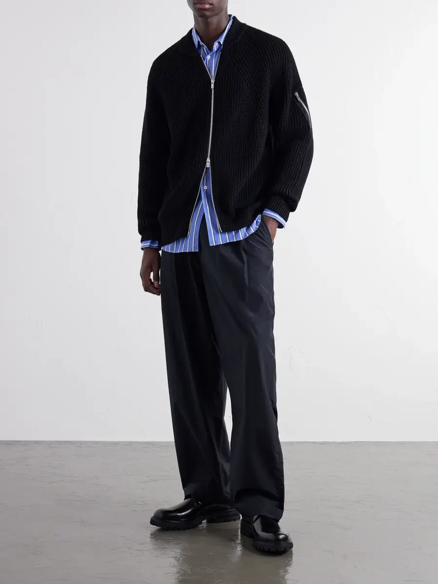 COMME des GARCONS HOMME Wool Zip-Up Cardigan - Men | Thumbnail 2