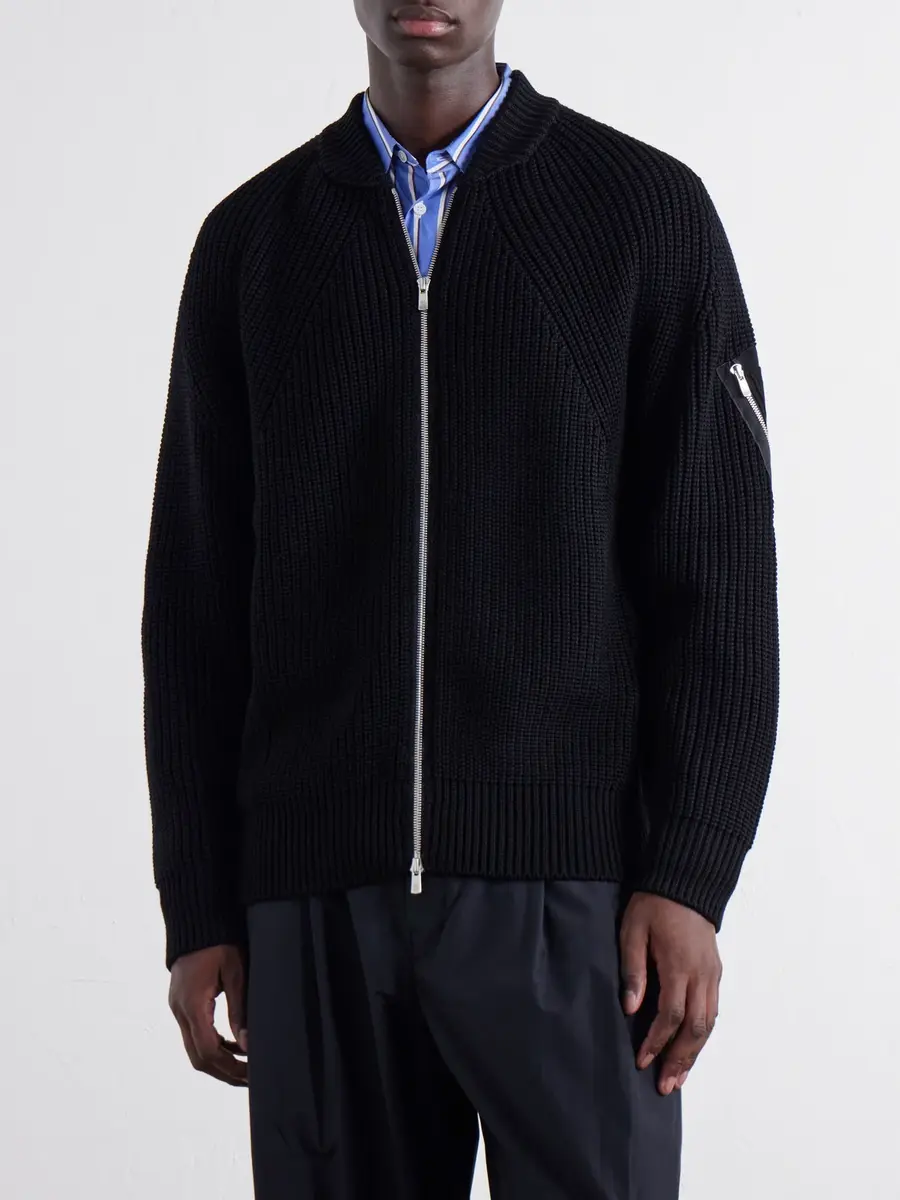 COMME des GARCONS HOMME Wool Zip-Up Cardigan - Men | Thumbnail 3