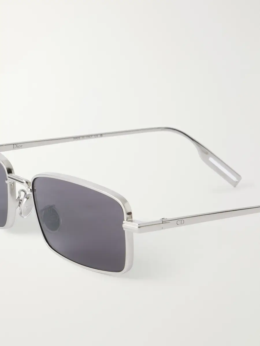 DIOR Eyewear DiorBlackSuit S21U Square-Frame Silver-Tone Metal Sunglasses - Men | Thumbnail 3
