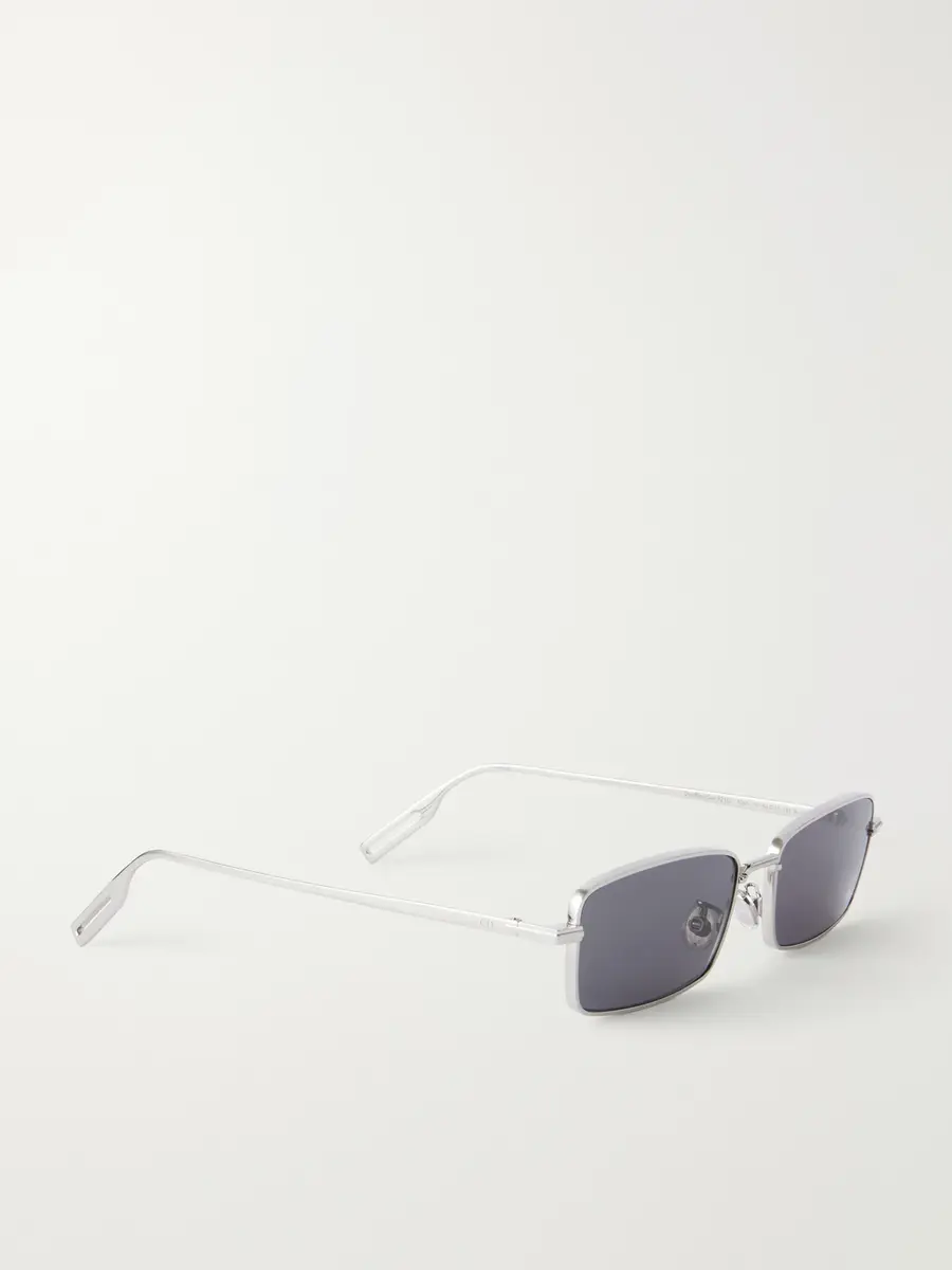 DIOR Eyewear DiorBlackSuit S21U Square-Frame Silver-Tone Metal Sunglasses - Men | Thumbnail 4