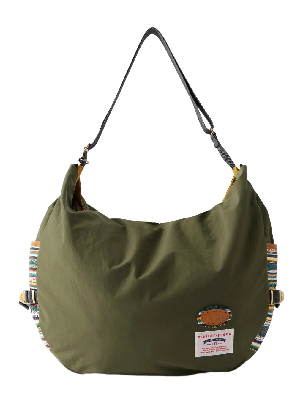 Master-Piece Chup Leather-Trimmed Cotton Shoulder Bag - Men