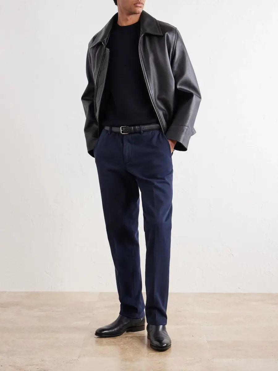Thom Sweeney Straight-Leg Cotton-Twill Trousers - Men | Thumbnail 2