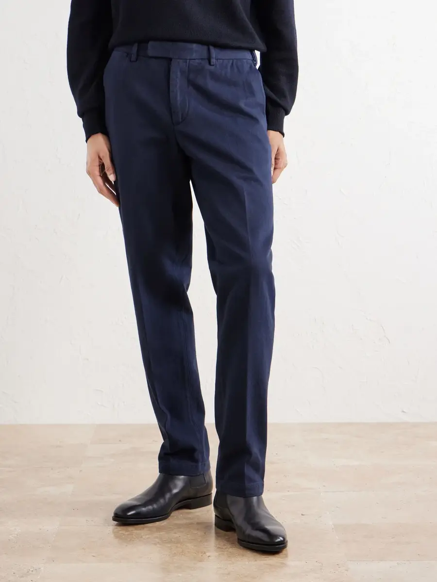 Thom Sweeney Straight-Leg Cotton-Twill Trousers - Men | Thumbnail 3