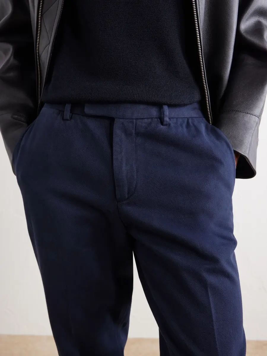 Thom Sweeney Straight-Leg Cotton-Twill Trousers - Men | Thumbnail 5