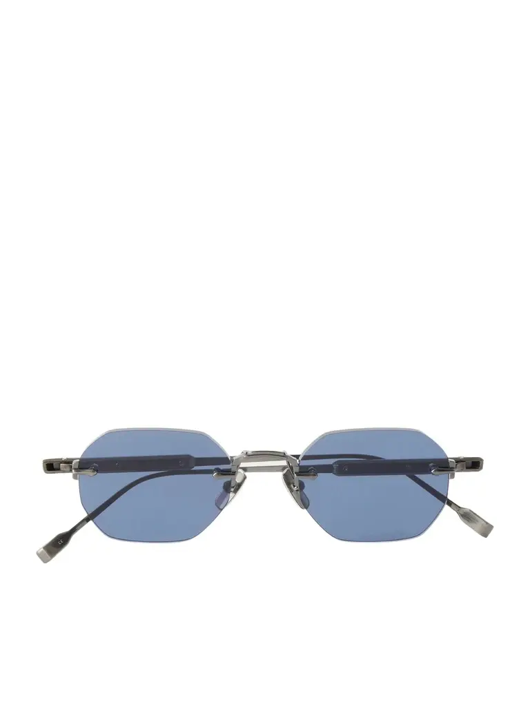 Sato Terebellum II Round-Frame Silver-Tone Titanium Sunglasses - Men