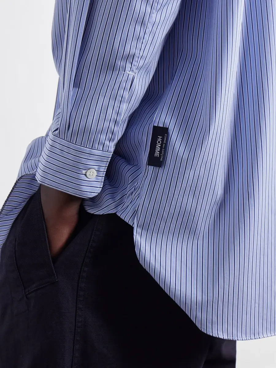 COMME des GARCONS HOMME Striped Cotton-Poplin Shirt - Men | Thumbnail 6
