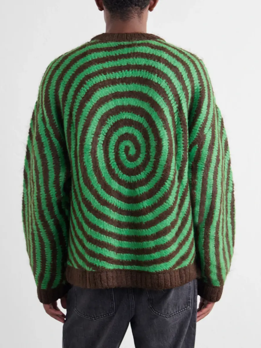 Nahmias Embroidered Alpaca-Blend Crochet-Knit Sweater - Men | Thumbnail 4