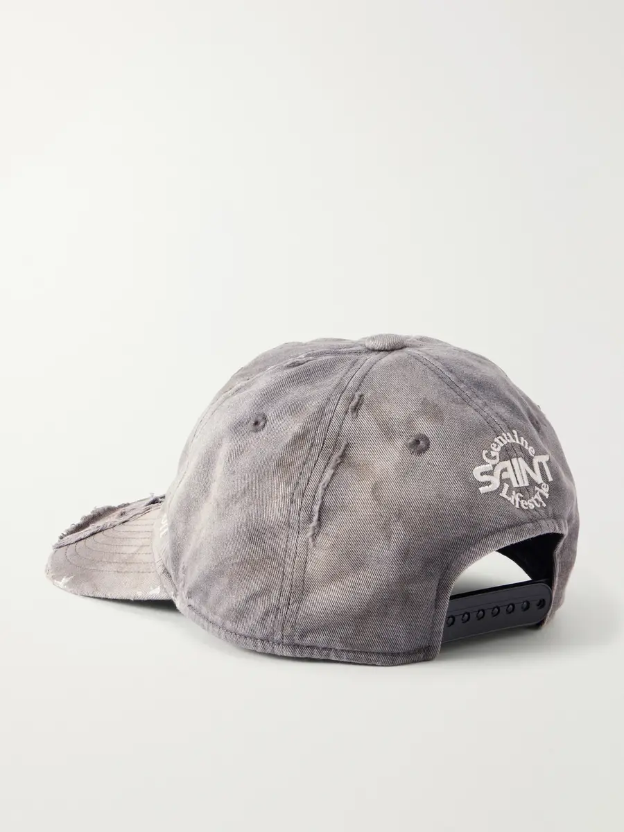 SAINT Mxxxxxx Logo-Embroidered Cotton-Canvas Cap - Men | Thumbnail 4