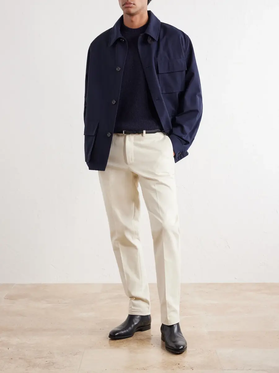 Thom Sweeney Straight-Leg Cotton-Twill Trousers - Men | Thumbnail 2 Thom Sweeney Straight-Leg Cotton-Twill Trousers - Men | Thumbnail 2
