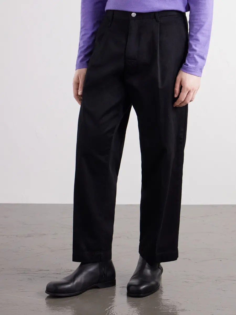 Human Made Tapered Pleated Cotton-Canvas Trousers - Men | Thumbnail 3 Human Made Tapered Pleated Cotton-Canvas Trousers - Men | Thumbnail 3