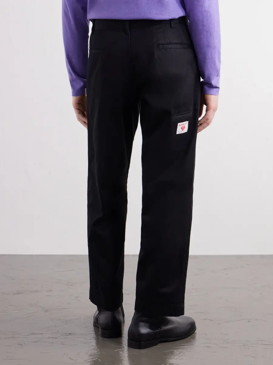 Human Made Tapered Pleated Cotton-Canvas Trousers - Men | Thumbnail 4 Human Made Tapered Pleated Cotton-Canvas Trousers - Men | Thumbnail 4