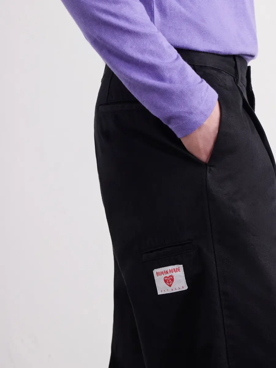 Human Made Tapered Pleated Cotton-Canvas Trousers - Men | Thumbnail 5 Human Made Tapered Pleated Cotton-Canvas Trousers - Men | Thumbnail 5