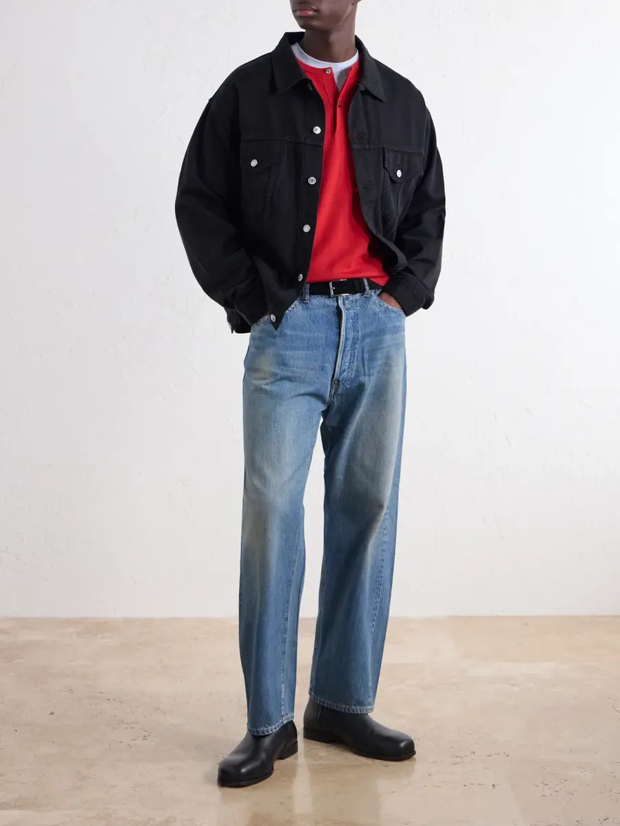 A.PRESSE Tapered Distressed Jeans - Men | Thumbnail 2 A.PRESSE Tapered Distressed Jeans - Men | Thumbnail 2
