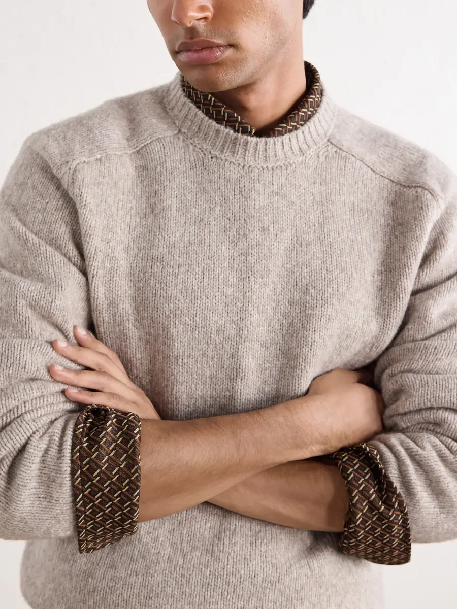 Thom Sweeney Wool-Blend Sweater - Men | Thumbnail 5