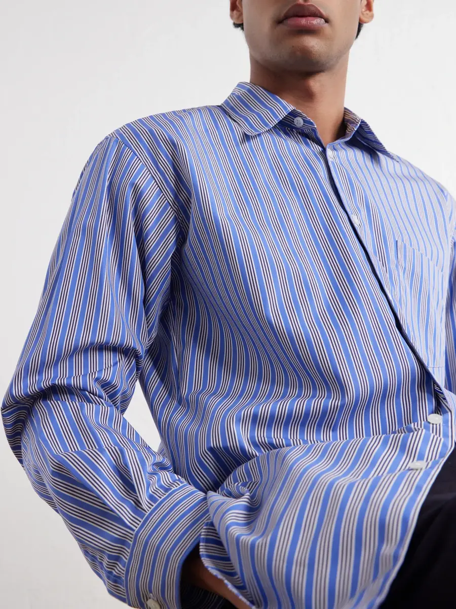 Comme des Garçons SHIRT Striped Cotton-Poplin Shirt - Men | Thumbnail 5 Comme des Garçons SHIRT Striped Cotton-Poplin Shirt - Men | Thumbnail 5