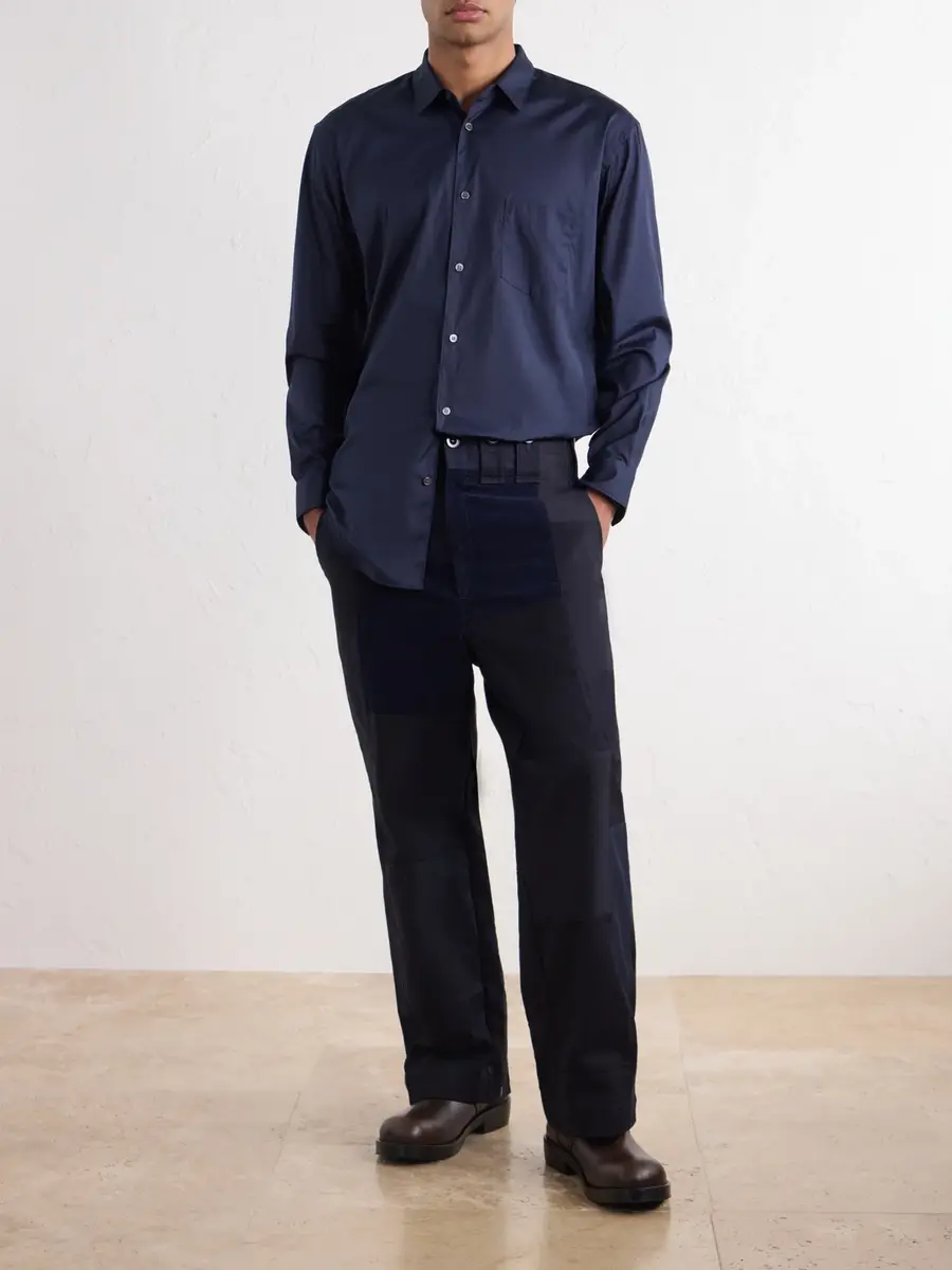 Junya Watanabe Patchwork Straight-Leg Panelled Cotton-Twill Trousers - Men | Thumbnail 2 Junya Watanabe Patchwork Straight-Leg Panelled Cotton-Twill Trousers - Men | Thumbnail 2