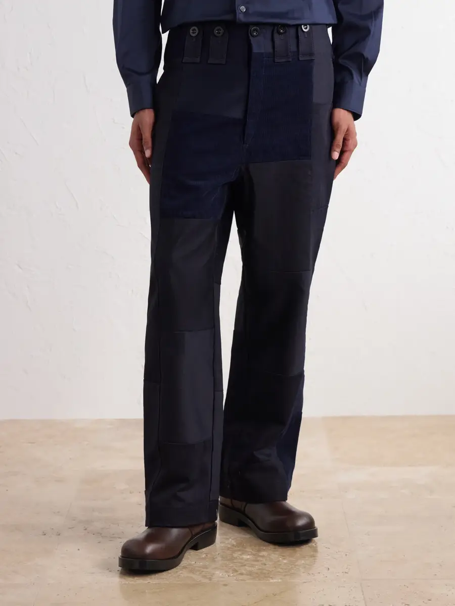 Junya Watanabe Patchwork Straight-Leg Panelled Cotton-Twill Trousers - Men | Thumbnail 3 Junya Watanabe Patchwork Straight-Leg Panelled Cotton-Twill Trousers - Men | Thumbnail 3