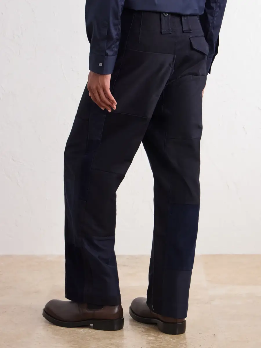 Junya Watanabe Patchwork Straight-Leg Panelled Cotton-Twill Trousers - Men | Thumbnail 4 Junya Watanabe Patchwork Straight-Leg Panelled Cotton-Twill Trousers - Men | Thumbnail 4