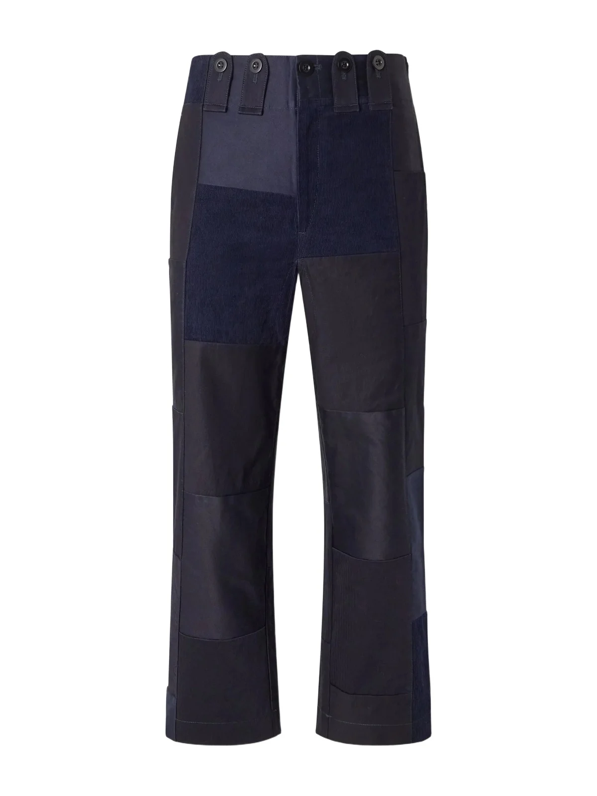 Patchwork Straight-Leg Panelled Cotton-Twill Trousers - Men Patchwork Straight-Leg Panelled Cotton-Twill Trousers - Men