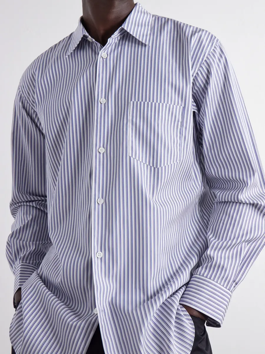 Comme des Garçons SHIRT Striped Cotton-Poplin Shirt - Men | Thumbnail 5 Comme des Garçons SHIRT Striped Cotton-Poplin Shirt - Men | Thumbnail 5