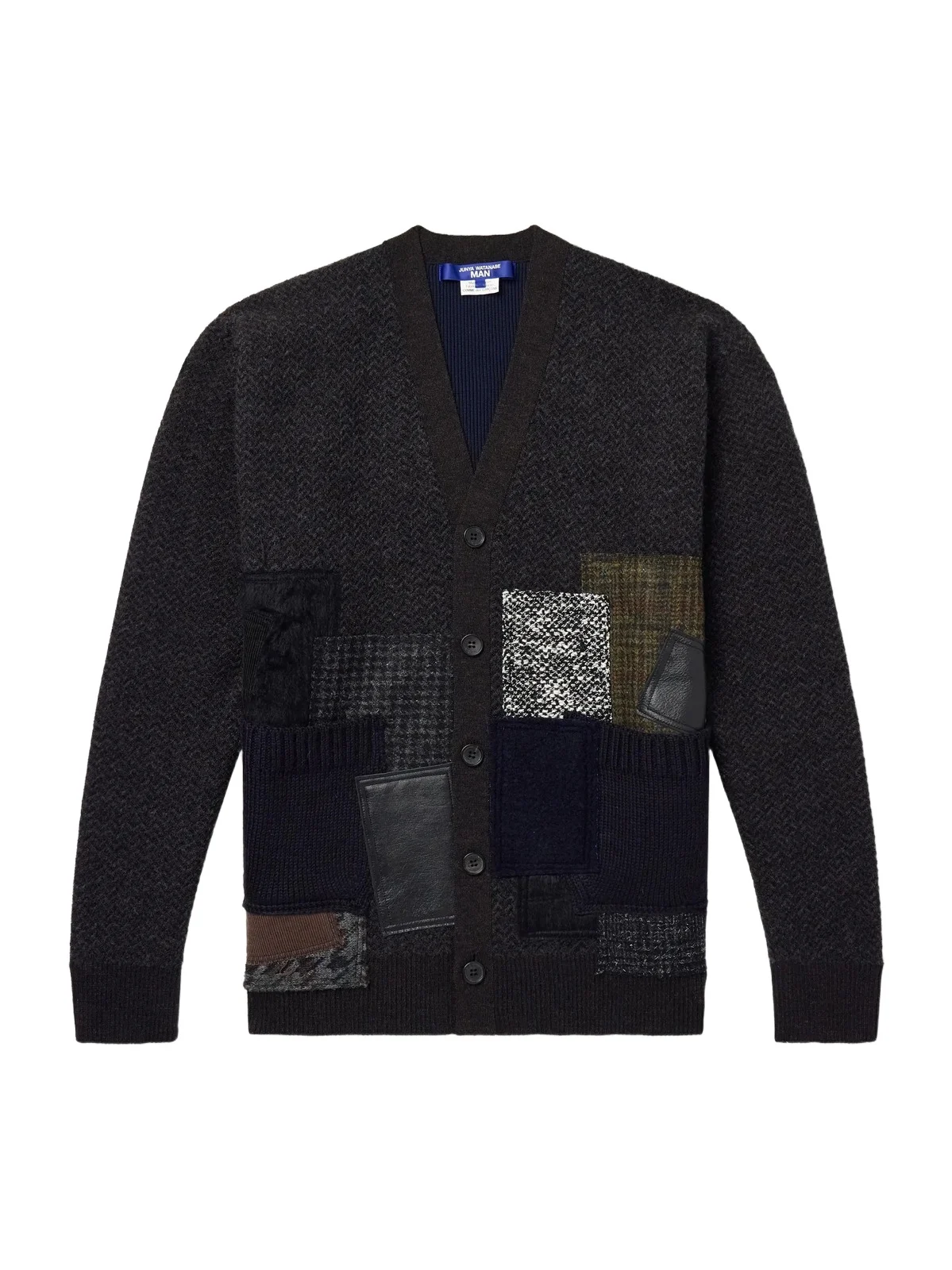 Patchwork Wool-Blend Cardigan - Men