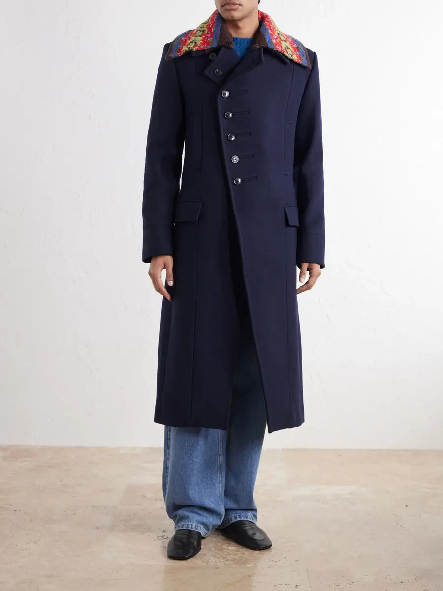 Dries Van Noten Double-Breasted Wool-Blend Twill Coat - Men | Thumbnail 3 Dries Van Noten Double-Breasted Wool-Blend Twill Coat - Men | Thumbnail 3