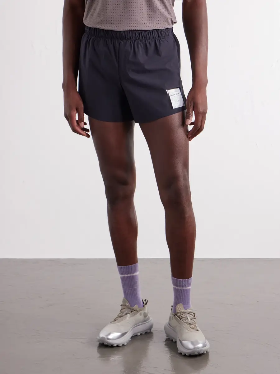 Satisfy Distance Straight-Leg Logo-Appliquéd 2.5" Justice™ Shorts - Men | Thumbnail 3 Satisfy Distance Straight-Leg Logo-Appliquéd 2.5" Justice™ Shorts - Men | Thumbnail 3