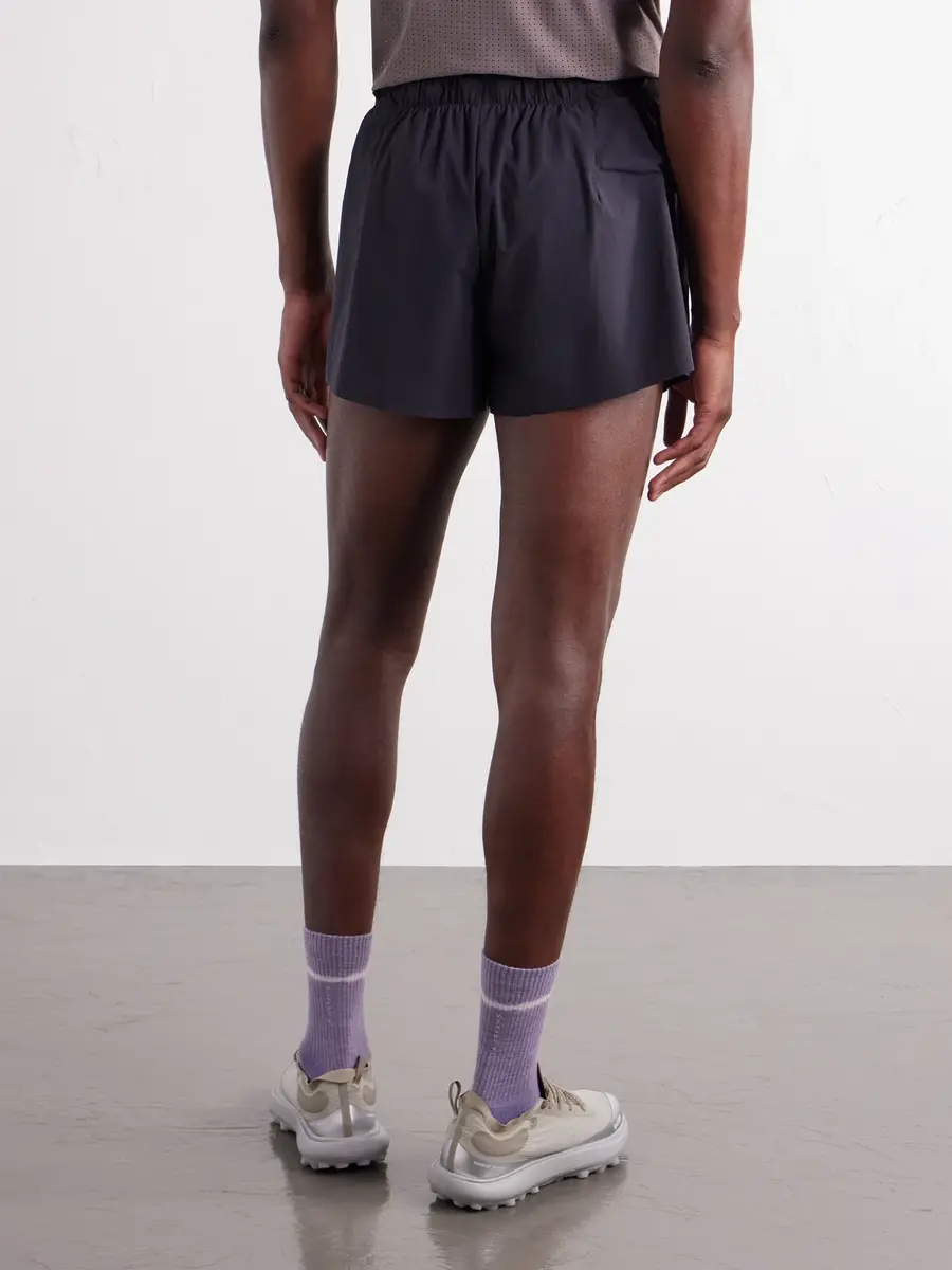 Satisfy Distance Straight-Leg Logo-Appliquéd 2.5" Justice™ Shorts - Men | Thumbnail 4 Satisfy Distance Straight-Leg Logo-Appliquéd 2.5" Justice™ Shorts - Men | Thumbnail 4