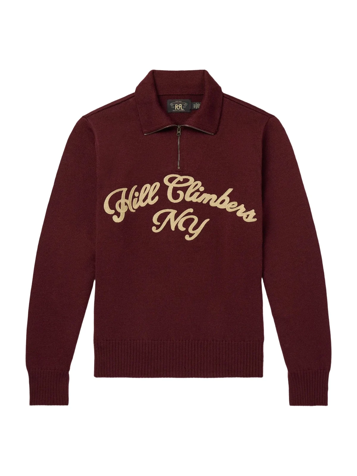 RRL Embroidered Wool Half-Zip Sweater - Men