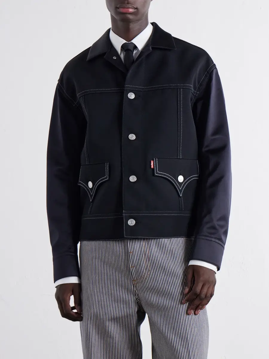 Junya Watanabe Levi's Satin-Trimmed Wool-Twill Jacket - Men | Thumbnail 3 Junya Watanabe Levi's Satin-Trimmed Wool-Twill Jacket - Men | Thumbnail 3