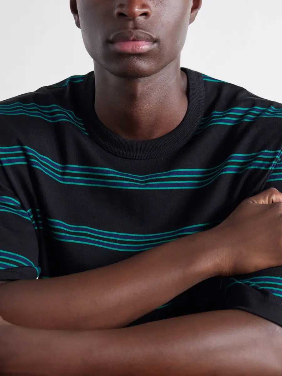 COMME des GARCONS HOMME Striped Cotton-Jersey T-Shirt - Men | Thumbnail 5