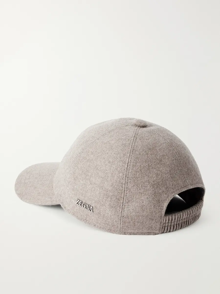 Zegna Oasi Logo-Embellished Cashmere Baseball Cap - Men | Thumbnail 4