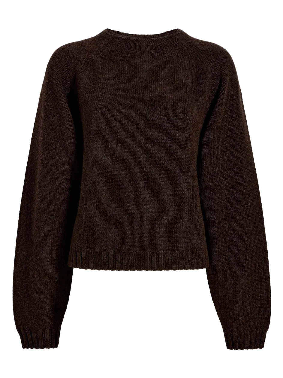Khaite Simone Sweater In Chocolate Brown