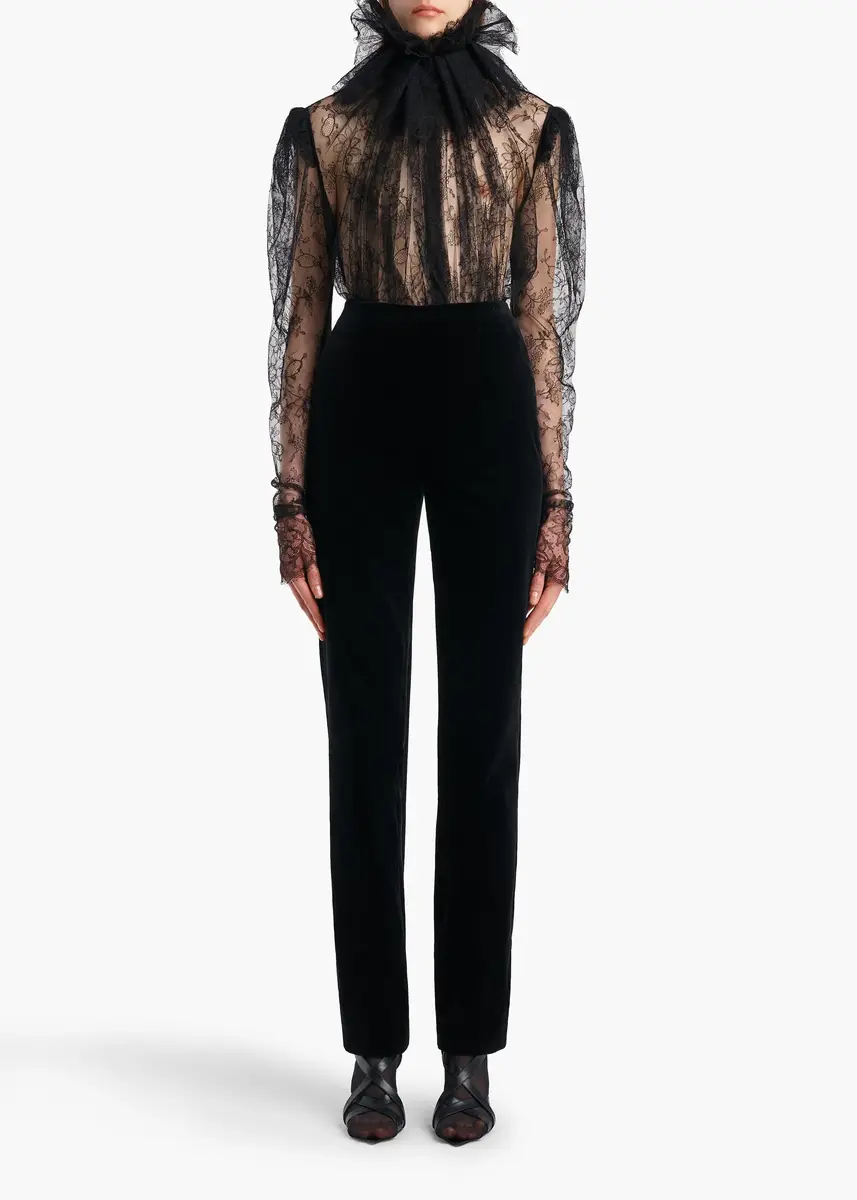 Khaite Bonnie Top In Black Lace | Thumbnail 2