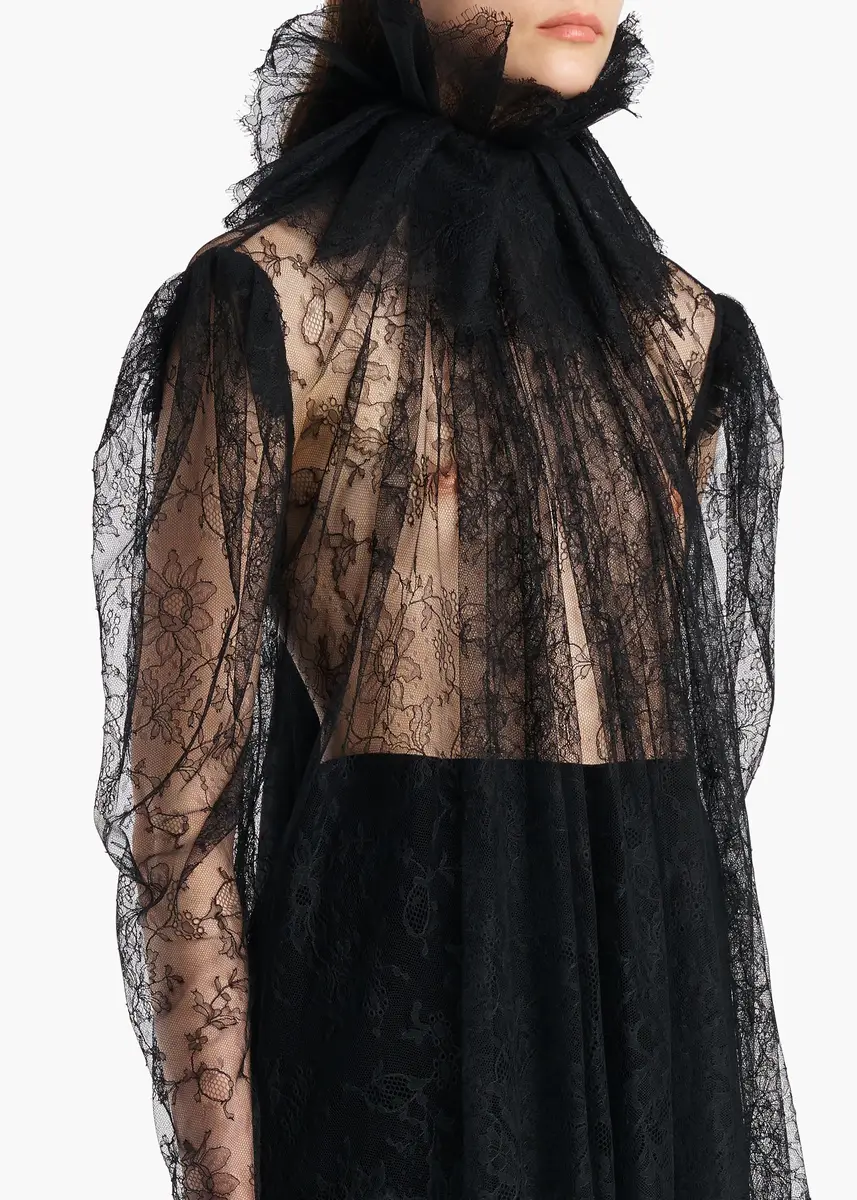 Khaite Bonnie Top In Black Lace | Thumbnail 5