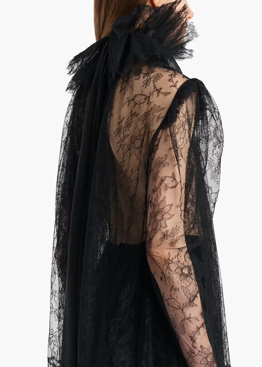 Khaite Bonnie Top In Black Lace | Thumbnail 6
