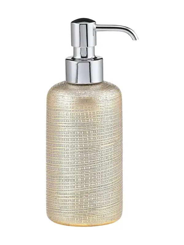 Labrazel Woven Metallic Pump Dispenser with Chrome Polished Top