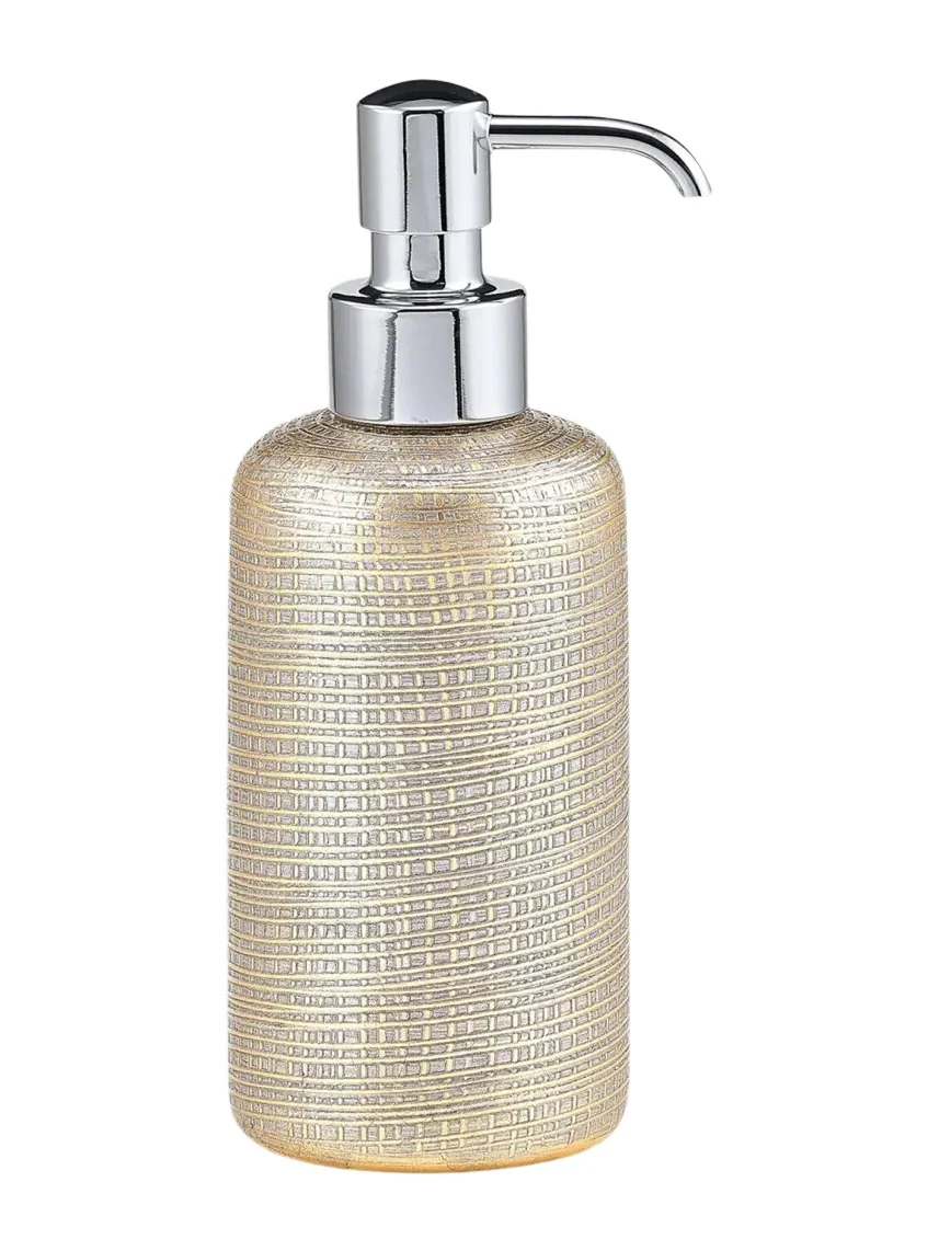 Labrazel Woven Metallic Pump Dispenser with Chrome Polished Top