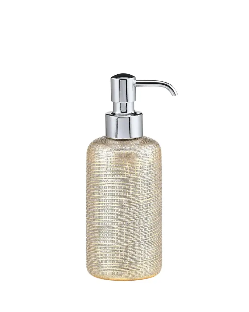 Labrazel Woven Metallic Pump Dispenser with Chrome Polished Top