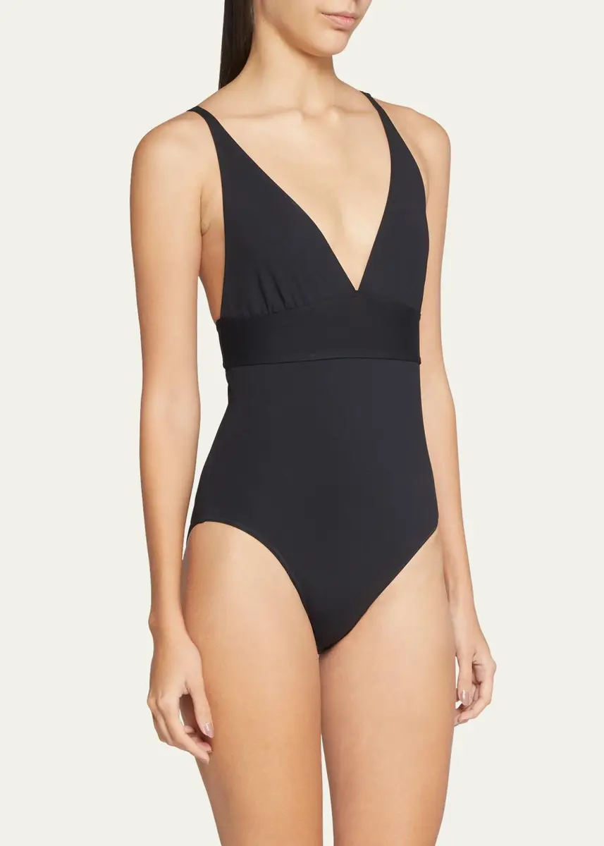 Eres Larcin Deep V Triangle One-Piece Swimsuit | Thumbnail 4 Eres Larcin Deep V Triangle One-Piece Swimsuit | Thumbnail 4