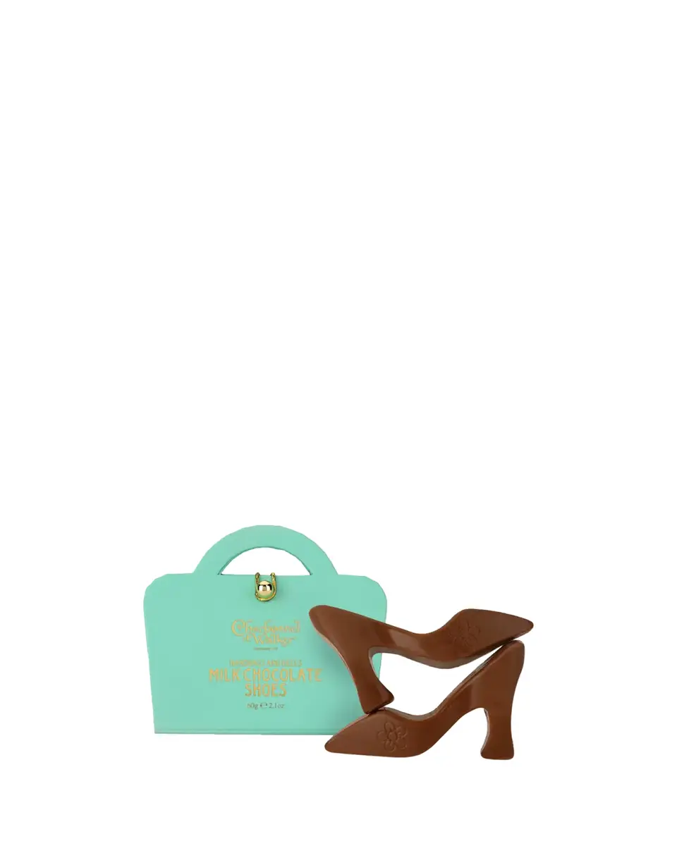Charbonnel Et Walker Blue Handbag & Milk Chocolate Heels, 2.1 oz. | Thumbnail 2