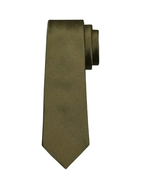 Men's Solid Silk Satin Tie