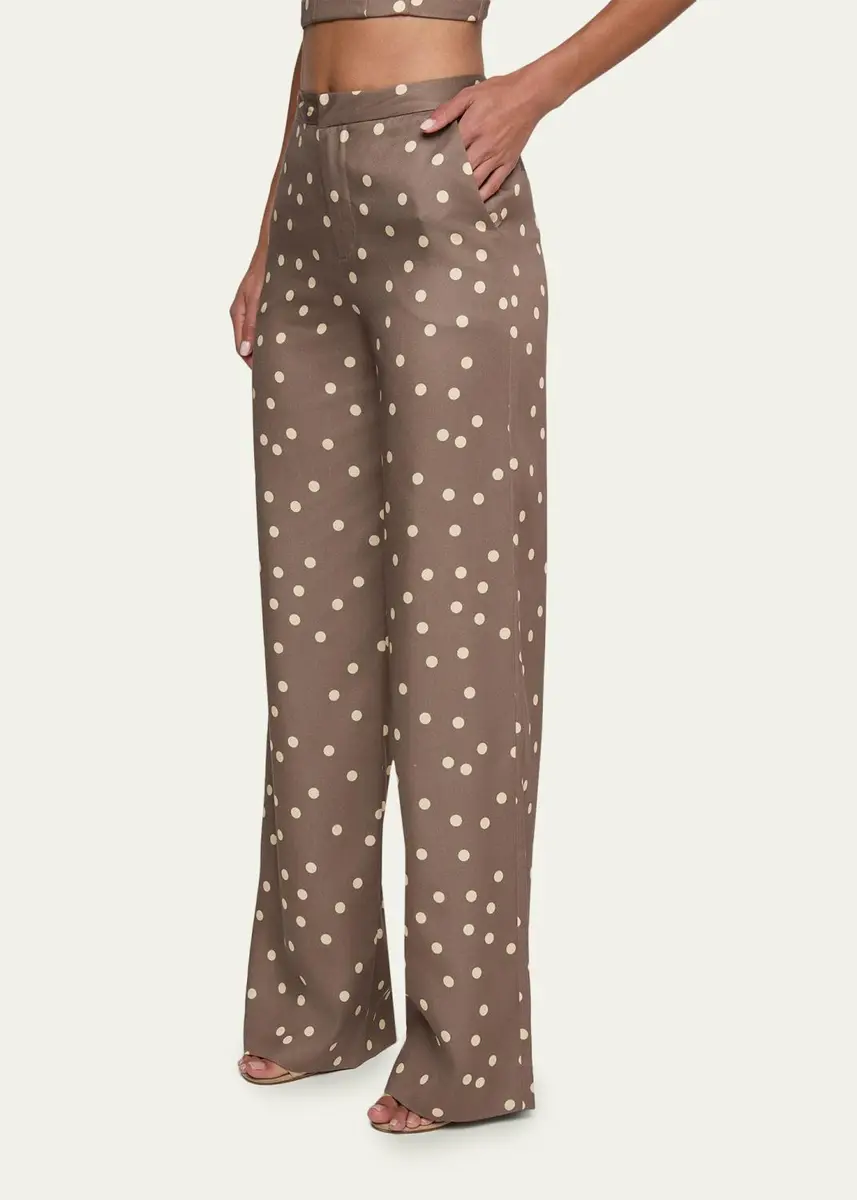 L'Agence Polka-Dot Straight-Leg Trousers | Thumbnail 5 L'Agence Polka-Dot Straight-Leg Trousers | Thumbnail 5