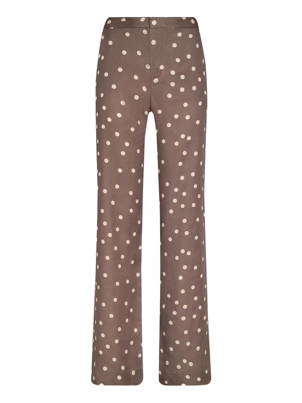 Polka-Dot Straight-Leg Trousers